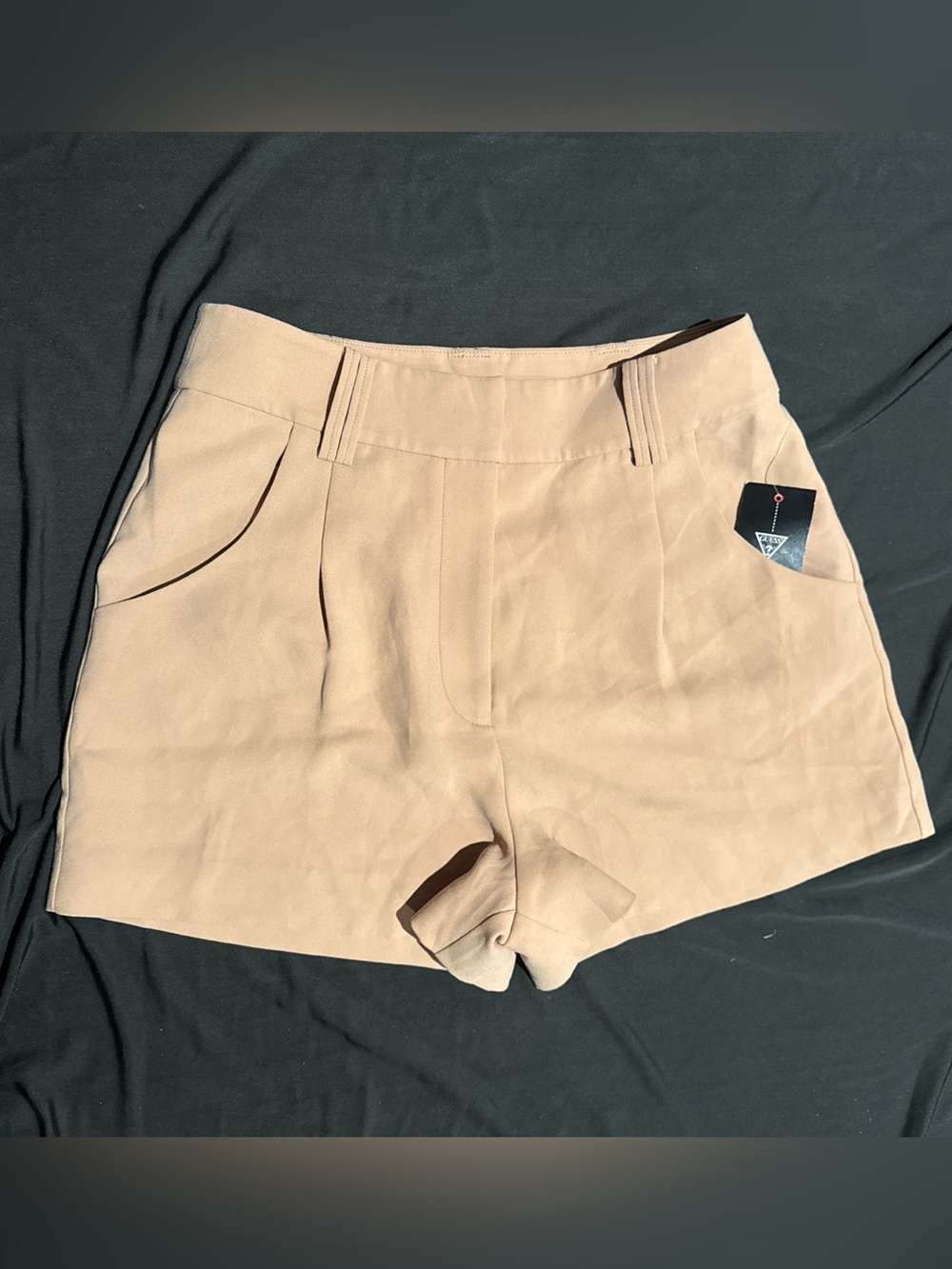 New Guess Marciano High Rise Nude Beige Neutral Shorts S